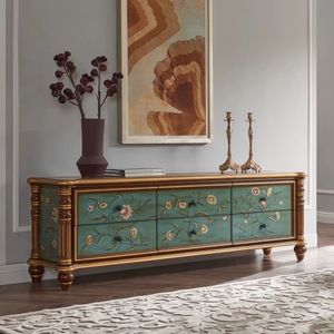 Arte cinese dipinta elegante mobili per la casa in legno <span class=keywords><strong>TV</strong></span> Stand Cabinet tavolo con lo stoccaggio - Product Image 2