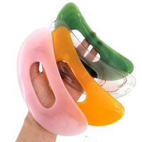 Planche de massage facial naturelle en acupression, anti-âge, raffermissante pour la peau, ensemble de grattoirs Gua Sha en résine, portable