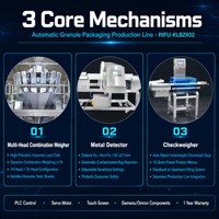 Mesin Pengemas Granul VFFS Multi-Head Weigher Otomatis 15-35 BPM untuk Kacang, Camilan, Buah Kering, Permen, Makanan Hewan Peliharaan Bersertifikasi CE