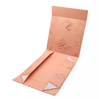 Boîte d'emballage magnétique pliable en papier kraft recyclable monobloc avec poignée pour bougie et vêtements Boîte cadeau Saint Valentin