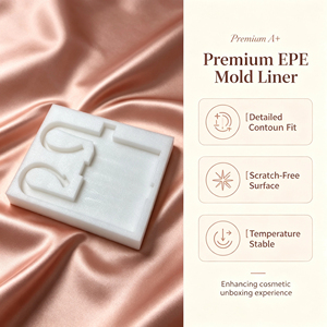 แผ่นรอง EPE แบบตัดตามรูปทรง แผ่นโฟม EPE สำหรับบรรจุภัณฑ์ขวดเครื่องสำอาง ป้องกันการกระแทก - Product Image 5