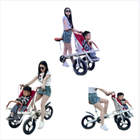 Poussette de voyage portable à trois roues pliable avec contrôle parental pour mère et enfant