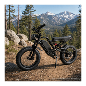 Vélo de montagne électrique rétro 2025, meilleur moteur de moyeu arrière 750W, pneus larges 20 pouces, cadre en alliage d'aluminium, pour adultes, batterie lithium haute vitesse - Product Image 1