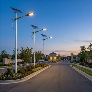 Lampadaire <span class=keywords><strong>solaire</strong></span> LED à double bras HUADENG avec indice de protection IP65 et conception cantilever - Product Image 3