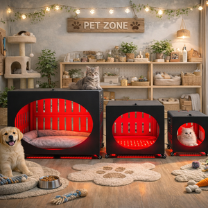GLPE 2026 New Design 60w/100w/200w Standing Pet Crate Red Light Therapy Device 660nm 850nm Cats <strong>Dogs</strong> Joint <strong>Pain</strong> Relief US Plug - Product Image 1