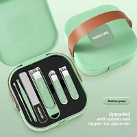 Ensemble de coupe-ongles portable haut de gamme anti-éclaboussures avec des outils complets de soin des ongles à domicile et des accessoires d'art des ongles
