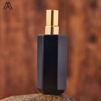 Flacon de parfum cosmétique en cristal naturel hexagonal en or 18 carats pour femmes, cadeau de mariage avec style bohème