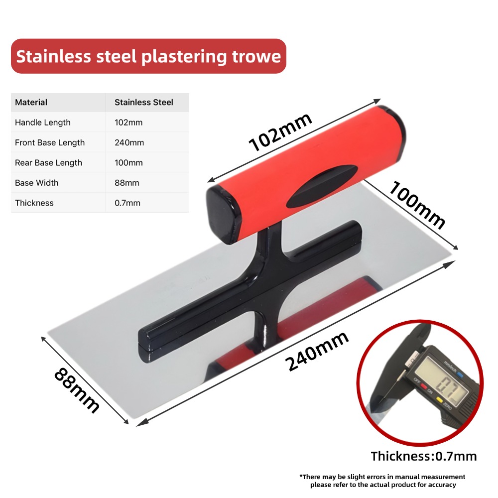Stainless Steel Wall Concrete Plastering Rendering Trowel Finishing With  Rubber Putty Powder Wall Scraper| Alibaba.com