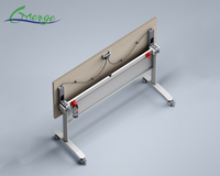Table de conférence modulaire pliable et empilable moderne, gain de place, pour salle de classe et formation, avec roulettes