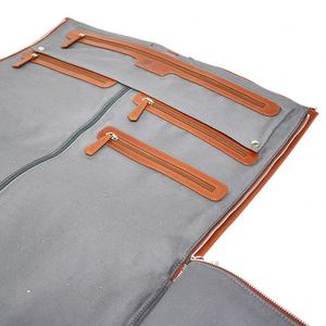 Muestra gratuita de bolsa de viaje multifuncional de lujo personalizada de PU y nailon para guardar ropa, trajes y prendas de vestir. - Product Image 6
