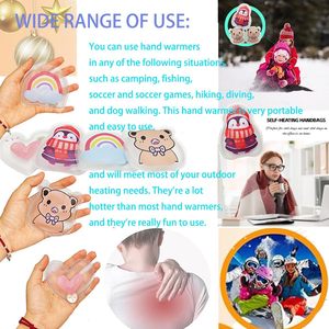 Calentadores de <span class=keywords><strong>manos</strong></span> calientes de dibujos animados reutilizables, <span class=keywords><strong>calentador</strong></span> de <span class=keywords><strong>gel</strong></span> corporal de compresa caliente para acampar, calentadores de <span class=keywords><strong>manos</strong></span> y paquetes calientes y fríos - Product Image 2