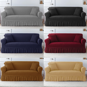Bán Buôn L-Hình Dạng Tùy Chỉnh Kích Thước Đàn Hồi Căng Sofa Bảo Vệ Đồ Nội Thất Slipcover Với Váy 3 Cơ Thể Bao Gồm Cho Ghế Sofa - Product Image 1