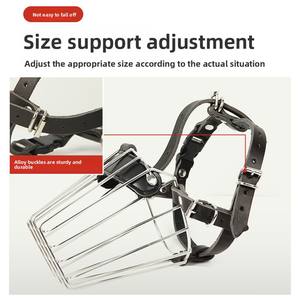 Mittelgroße Hunde luft abwehr maske Lebensmittels ichere und biss feste Eisen mund abdeckung Rinden kontrolle für die Hunde pflege kann Wasser trinken - Product Image 4