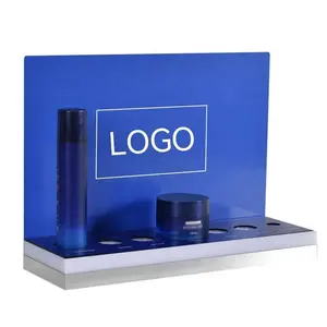 Comptoir de vente personnalisé Présentoir de maquillage acrylique/PVC pour magasin Présentoir de cosmétique/parfum