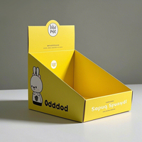 Boîte de présentation en carton personnalisée SRP étagère prête à emballer pliable plateau de stockage PDQ unité de présentation de comptoir de vente au détail