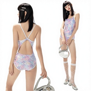 One-Piece Halter Triangle Conservative 2024 <b>Swimming</b> Dedicated Professional Training Racing Hot Spring Swimsuit Wave Striped - Product Image 3