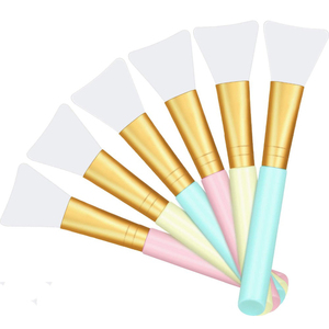 Hai mặt Silicone mặt nạ trên khuôn mặt bàn chải DIY vẻ đẹp mềm nhựa đầu Silicone điều chỉnh thanh Tự làm mặt nạ bùn công cụ - Product Image 2