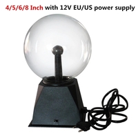 Lampe plasma personnalisée alimentée par USB Nébuleuse Sphère Globe boule de plasma créative lumière plasma électrique de 8 pouces