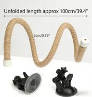 Perchoir réglable à forte aspiration pour oiseaux, jouet pliable pour perroquets, accessoire de cage pour grimper et mordiller pour petits oiseaux