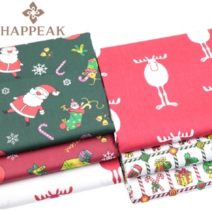 HAPPEAK meilleure vente tissu de coton prédécoupé 50*50cm 6 pièces/ensemble noël imprimé carré <span class=keywords><strong>Patchwork</strong></span> gros quarts faisceaux tissu - Product Image 2