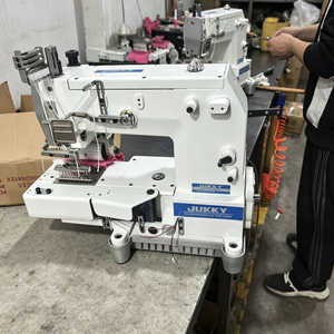 Machine à coudre industrielle multi-aiguilles JUKKY VC008 pour ceintures, point de chaînette 4-12, pour vêtements, avec table et moteur 550W, équipée d'un A. - Product Image 1