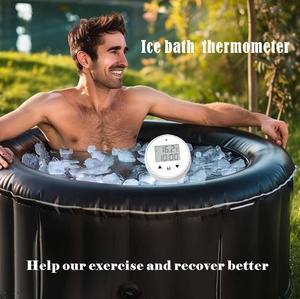 IP56 étanche eau numérique flottant seau à glace baignoire thermomètres <span class=keywords><strong>pour</strong></span> bain de glace thermomètre avec minuterie compte à rebours fonction - Product Image 5