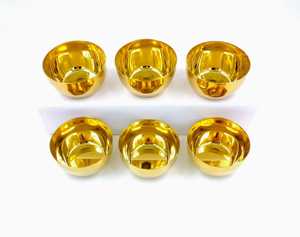 Elegante Juego de 6 Tazones de Acero Inoxidable con Recubrimiento PVD Dorado Premium, Pulidos, Ecológicos y Aptos para Lavavajillas - Product Image 3