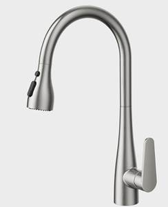 סיטונאי מטבח מודרני חוצה גבולות חדש סיטונאי נירוסטה ברז משיכה לטלסקופי שסתום קרמי - Product Image 2