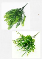 WY101202 Feuillage artificiel, buissons de feuilles vertes, fausses feuilles d'eucalyptus pour mur floral de mariage, décoration de jardin et de maison, verdure artificielle