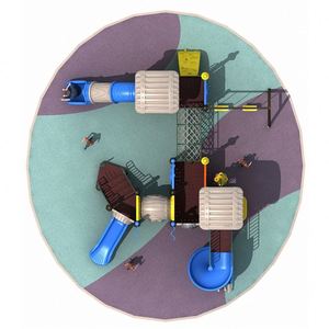 Luxury Kids Outdoor Playground Climbing <b>Plastic</b> <b>Slide</b> New Design Metal Theme Park for School and Public Use - Product Image 3