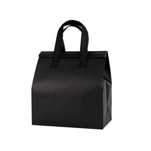 Small Disposable Non Woven Aluminum Foil Thermal Insulated Moisture Proof Letter Pattern Wine Coffee Food Delivery Cooler Bag - Product Image 1