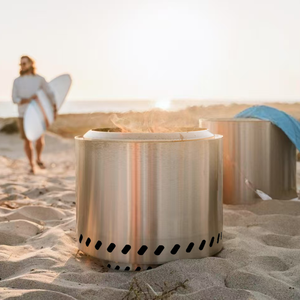 Estufa <span class=keywords><strong>de</strong></span> Camping Moderna <span class=keywords><strong>de</strong></span> 19 Pulgadas para Exteriores, Brasero Duradero <span class=keywords><strong>de</strong></span> Acero Inoxidable con Quema <span class=keywords><strong>de</strong></span> Leña para Camping, Jardín y Patio Trasero - Product Image 5