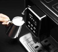 Machine à café expresso commerciale de haute qualité en acier inoxydable 19 bars, petite machine à café professionnelle entièrement automatique, pour la maison