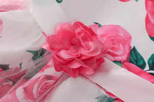 Robe <span class=keywords><strong>de</strong></span> soirée élégante pour bébé fille, à fleurs, à col rond, imprimée, en coton, pour banquet, robe <span class=keywords><strong>de</strong></span> bal pour <span class=keywords><strong>enfants</strong></span> - Product Image 6