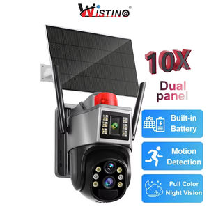 6MP 6MP açık çift Lens 360 Wifi kamera hareket algılama 8000mAh çift Panel güneş 4G kapalı devre kameralar - Product Image 1