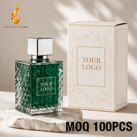 Parfum vert émeraude en marque privée LF, OEM, logo personnalisé, flacon à motif diamant, Oud intense, safran, ambre, EDP, coffret cadeau, ODM