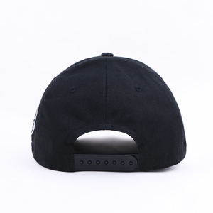Gorra de Béisbol Negra con Bordado 3D, 6 Paneles, Algodón, Logotipo Personalizado, Cierre Ajustable, Proveedor BSCI GRS - Product Image 4