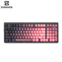 Teclado Barebone Intercambiable en Caliente ZORNHER ZH980 para Juegos de PC, Diseño Estético con Interruptor Mecánico Cremoso y Retroiluminado