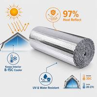 Isolation en bulles multicouche réfléchissante en aluminium pour la réduction de la chaleur des plafonds des entrepôts logistiques
