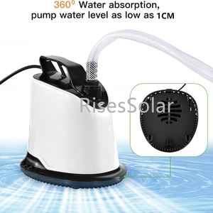 Bomba de Agua Sumergible RisesSolar para Fuentes Solares y Filtros de Acuario, 1500L/H, Bomba para Cambio de Agua de Acuario, Limpiador de Excrementos de Peces - Product Image 3