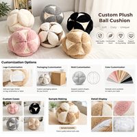 Coussin sphérique en peluche 3D personnalisé en forme de pétale, bicolore, brodé, en forme de fleur, doux et moelleux, pour la décoration de canapé et de la maison