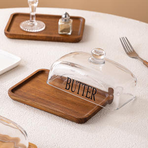 Bandeja cuadrada de madera para pasteles, bandeja para aperitivos, bandeja para exhibir aperitivos, adorno para mesa de postres con tapa, diseño minimalista de estilo japonés - Product Image 2