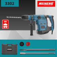 Martillo Perforador Rotatorio SDS Max de Alta Resistencia 3302 de 1500W, Martillo de Impacto con Cable para Renovación de Concreto y Proyectos de Construcción