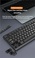 Juego de Teclado y Ratón Inalámbricos de 2.4G para Oficina y Hogar, Tamaño Completo, para Computadora de Escritorio