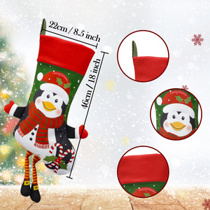 Decoraciones Encantadoras para el Hogar Durante la Temporada Navideña, Bolsas de Dulces Festivas, Medias de Tela, Medias Navideñas Tejidas de Santa Claus - Product Image 4