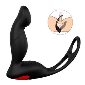 anal plug 9 muster vibrierende prostata-massagegerät für männer silikon und matel anal po-plug anillo vibrator