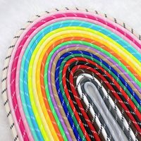Cordon rond en polyester multicolore de 5 mm avec points cousus, pour collier pendentif interchangeable DIY, idéal pour assortir aux colliers
