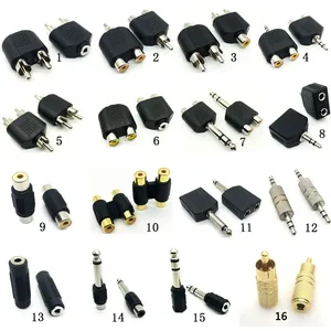 6.5mm male to 3.5mm Audio Stereo Jack Female To 2 RCA Male Audio Jack Connector Adapter Converter for Speaker