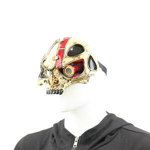 หน้ากากกะโหลกสไตล์สตีมพังก์กอธิคสำหรับงานเต้นรำสวมหน้ากาก งานปาร์ตี้ หน้ากากพลาสติกสำหรับฮาโลวีน หน้ากากธีมนักบินอวกาศสุดหลอน - Product Image 4