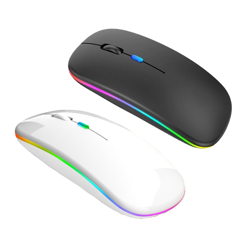 Ratón Inalámbrico RGB con Logotipo Personalizado BT Slim Regalo Promocional